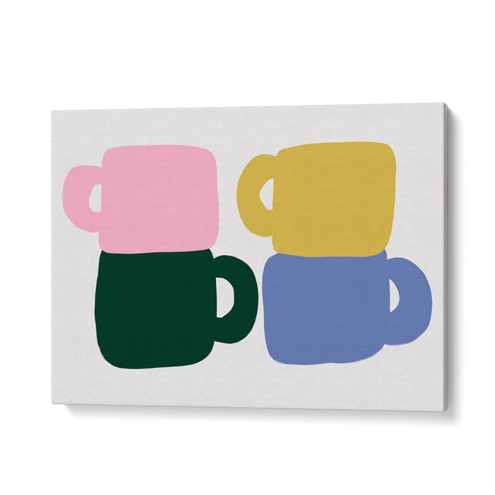 COLORFUL COFFEE MUGS , BAR & CAFE ART