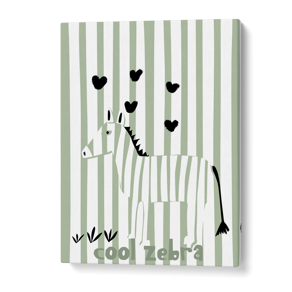 COOL ZEBRA WITH HEARTS