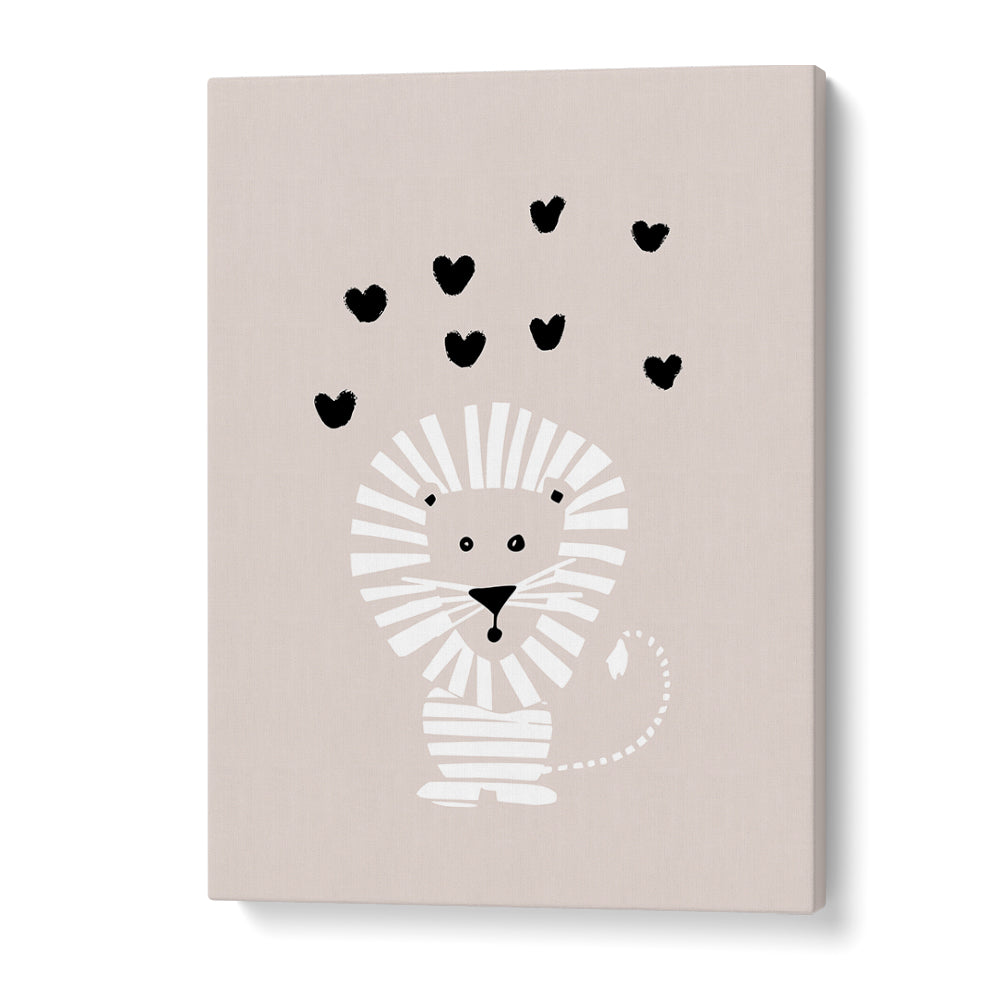 CUTE LION LOVE HEARTS