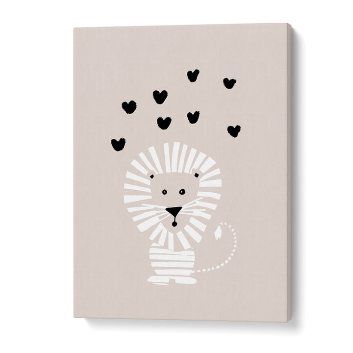 CUTE LION LOVE HEARTS