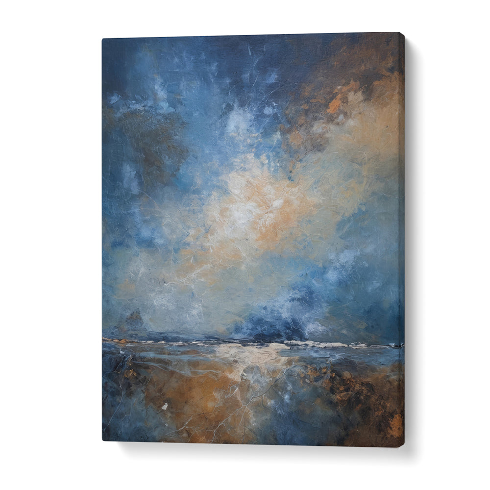 Vibrant DRAMATIC SKY, ABSTRACT PAINTINGS capturing ocean serenity, perfect for enhancing your home decor.