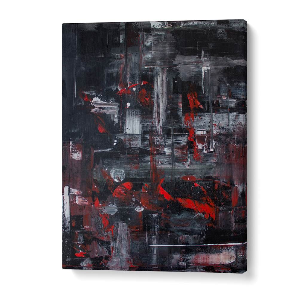 DYNAMIC RED CITYSCAPE ABSTRACT