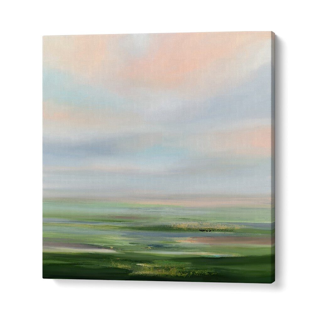 Stunning EVENING GLOW, ABSTRACT PAINTINGS showcase soft hues, enhancing your home decor beautifully. Perfect for ambiance.