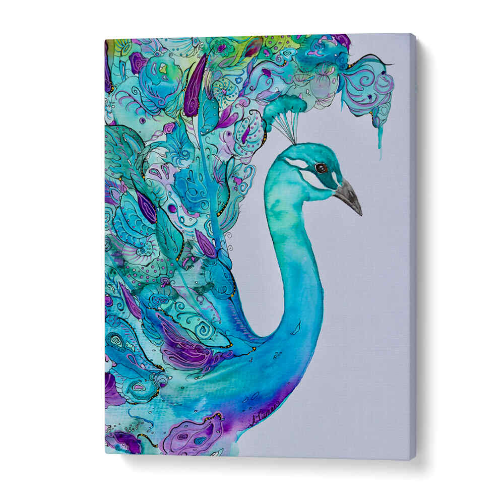 Vibrant EMERALD PEACOCK, ANIMAL PAINTINGS add elegance and color to your living space, enhancing any art collection.