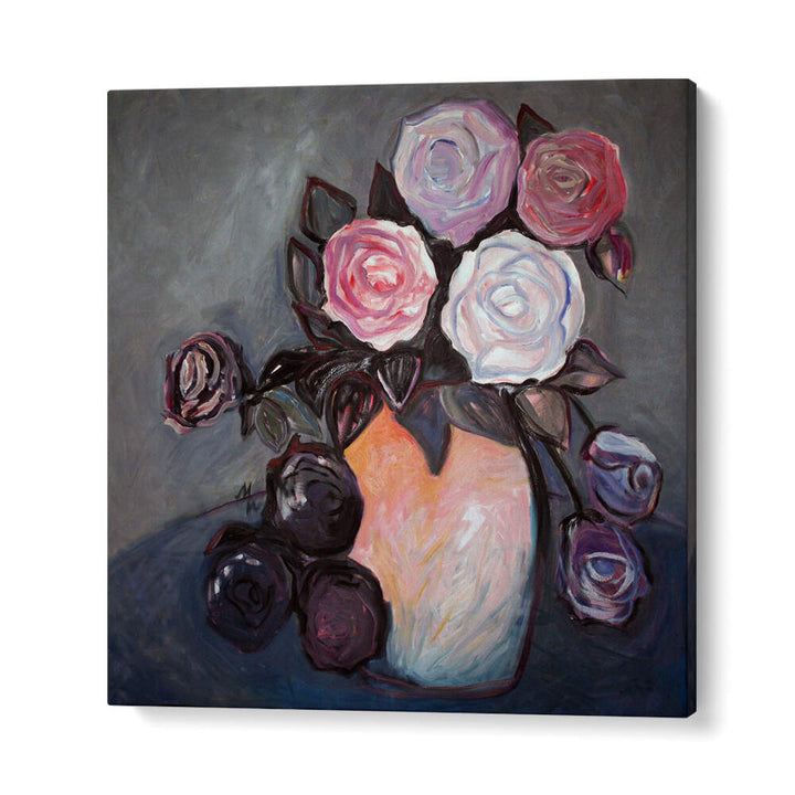 SUNSET LOVE , FLORAL FLOWER PAINTINGS