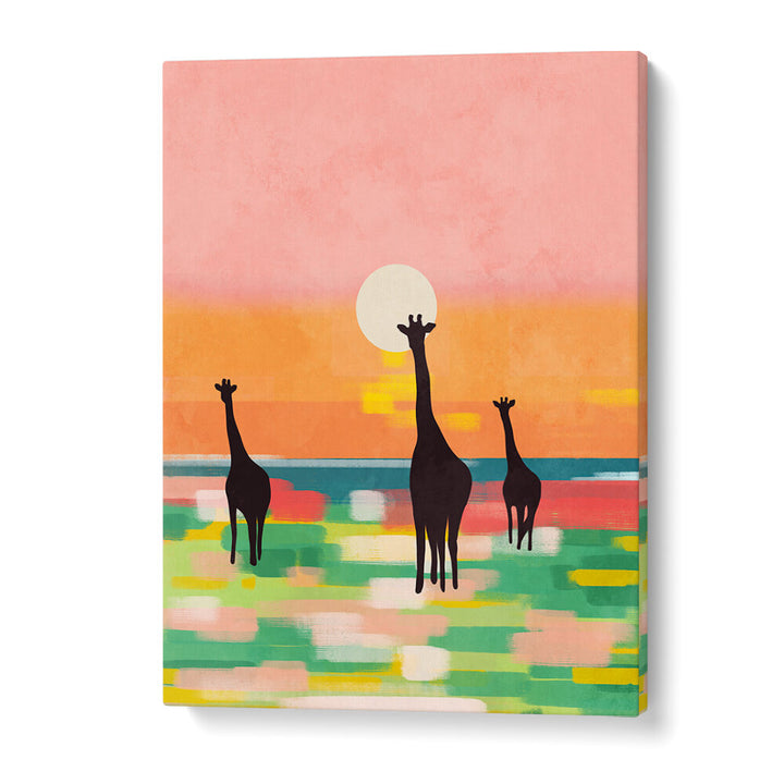 EVENING STROLL IN THE SAVANNAH , KIDS ROOM PAINTINGS