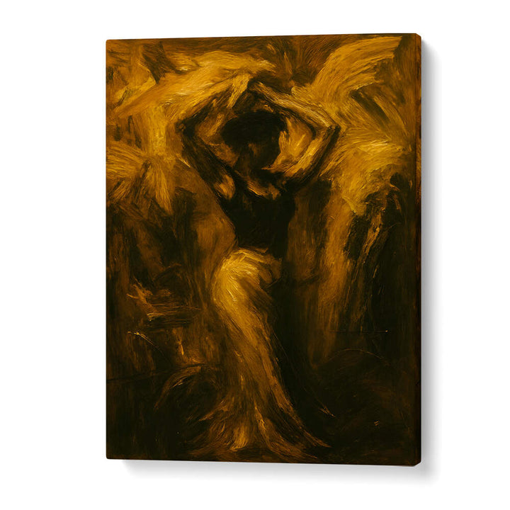 FIGURE IN THE INFERNO , EXPRESSIONISM PAINTINGS