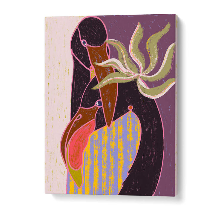 FLAMINGO HARP DUET , ANIMAL PAINTINGS