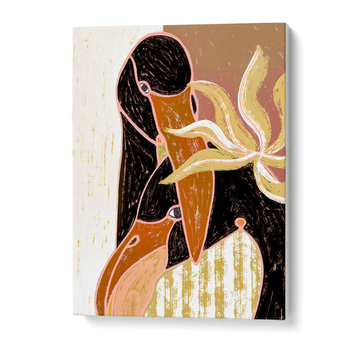 FLAMINGO HARP DUET II , ANIMAL PAINTINGS