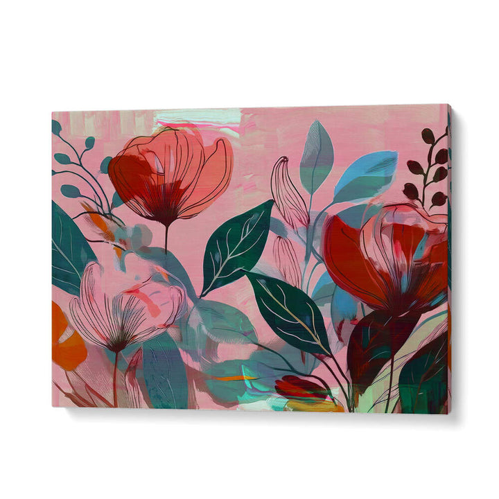 FLOWERS GARDEN I , FLORAL FLOWER PAINTINGS