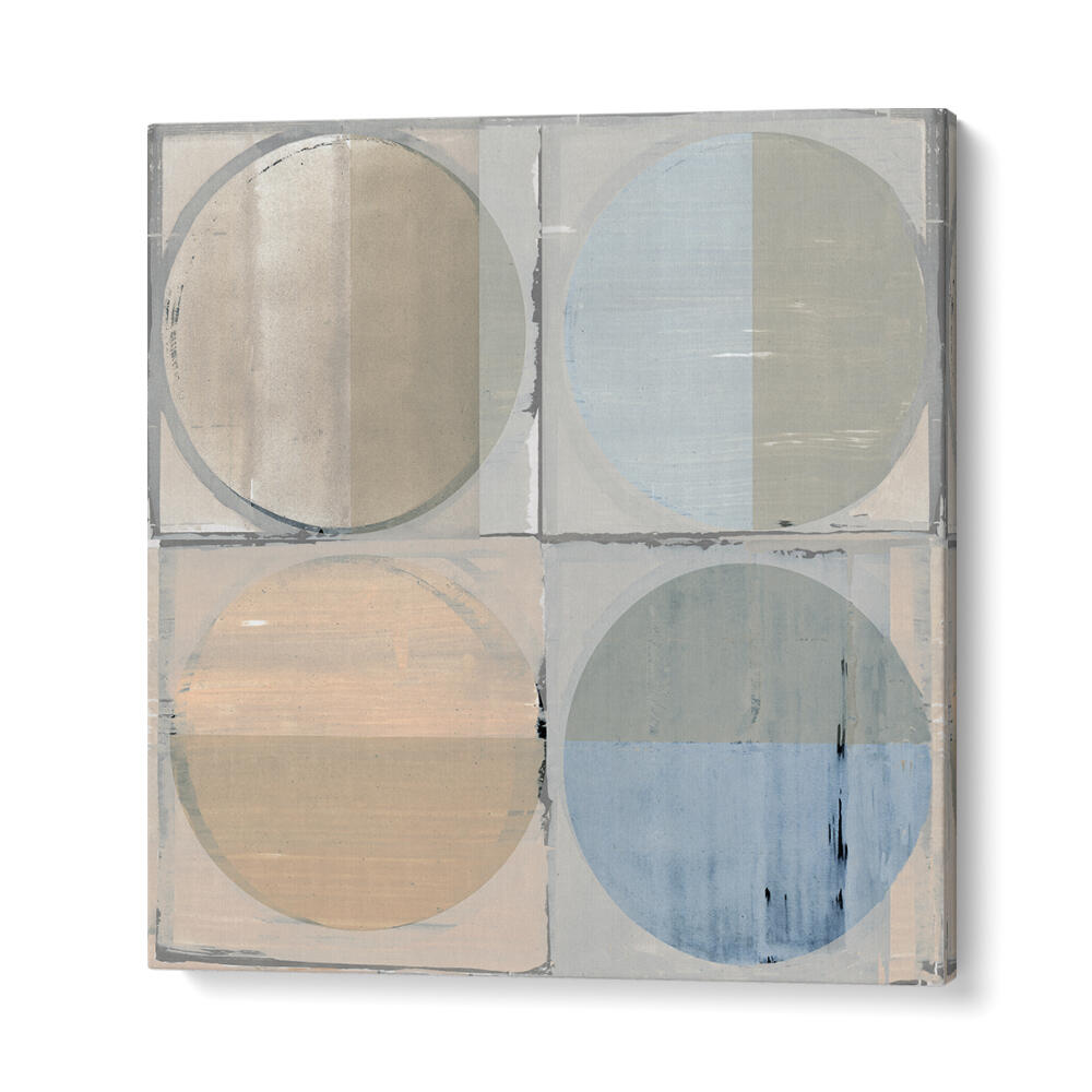 FOUR CIRCLES AND SQUARES I, GEOMETRIC ART PRINTS perfect for modern spaces, blending aesthetics and design beautifully.