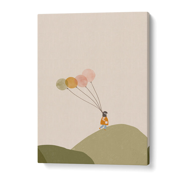 GIRL AND HER BALLOONS , KIDS ROOM PAINTINGS