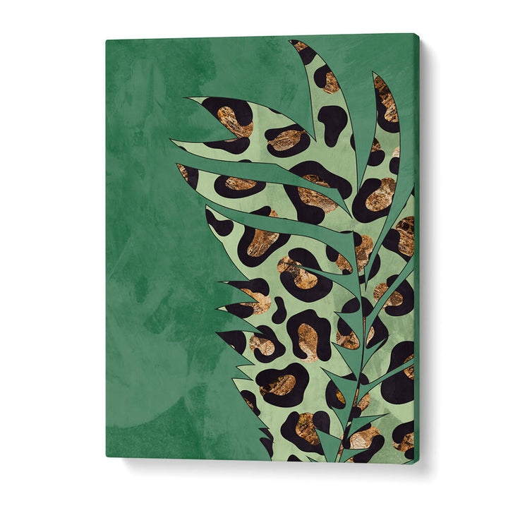 GREEN LEOPARD PRINT PALM LEAF , FASHION POSTERS