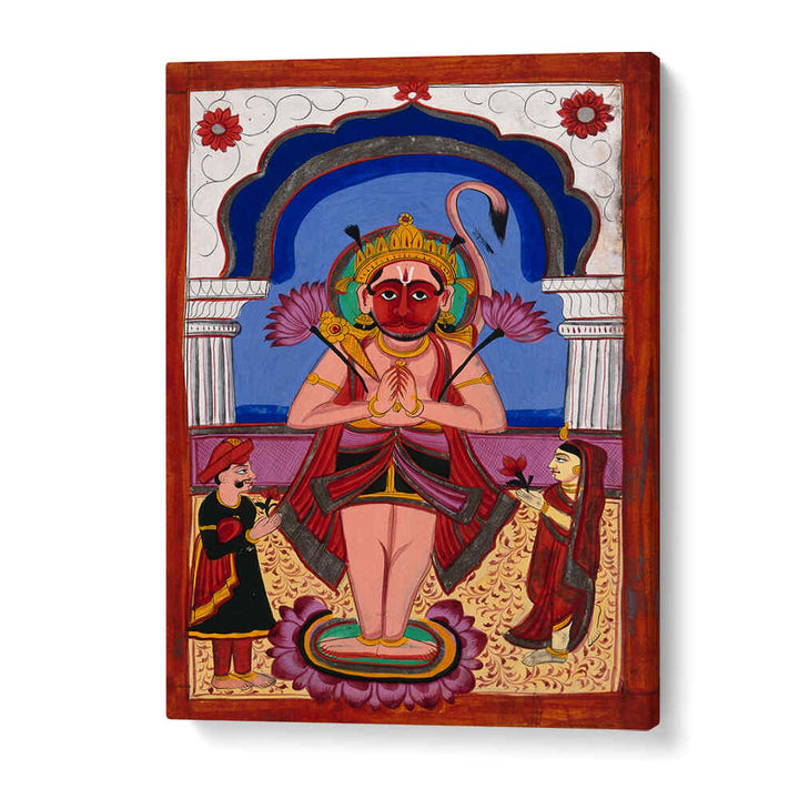 HANUMAN WITH TWO WORSHIPPERS