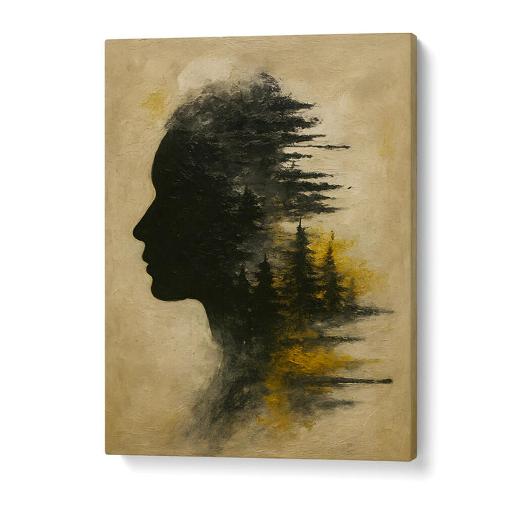 HEAD IN SMOKE , EXPRESSIONISM PAINTINGS