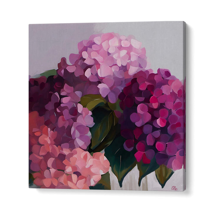HYDRANGEAS - PINK , FLORAL FLOWER PAINTINGS