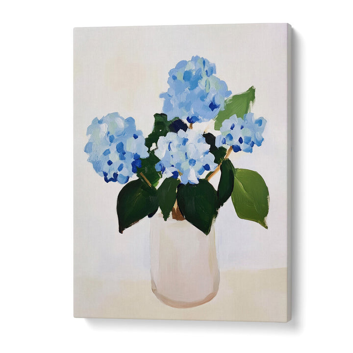 HYDRANGEAS IN VASE , FLORAL FLOWER PAINTINGS