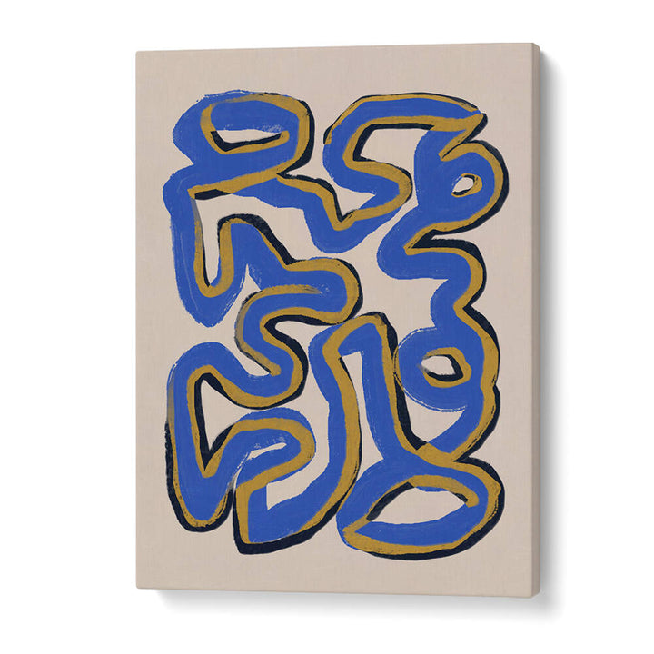 GINTERT WINED BLUE , LINE ART PAINTINGS