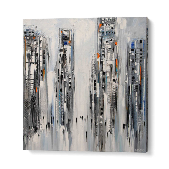 IN THE NEW CITY , MODERN IMPRESSIONISM PAINTINGS