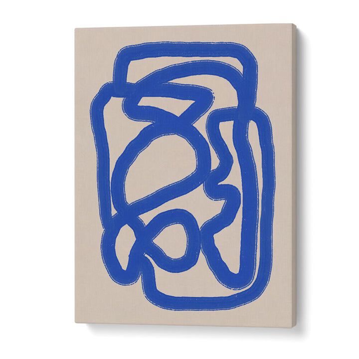 LINE ART IN COBALT BLUE IV , LINE ART PAINTINGS