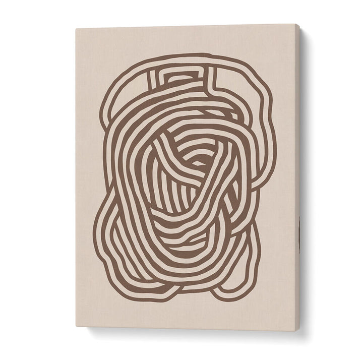 LINE ART ORGANIC SHAPE IN BEIGE , LINE ART PAINTINGS