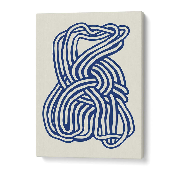 LINE ART ORGANIC SHAPE IN BLUE II  , LINE ART PAINTINGS