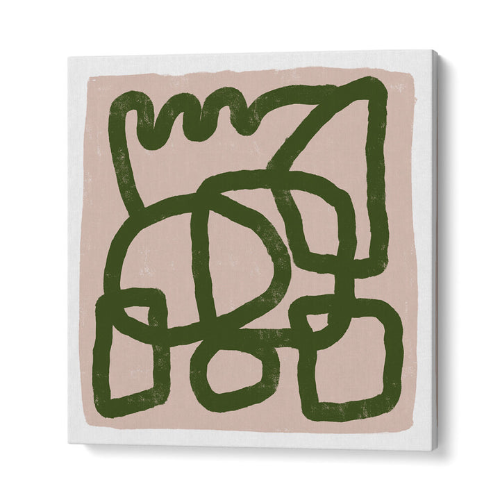 LINE DRAWING GREEN , LINE ART PAINTINGS