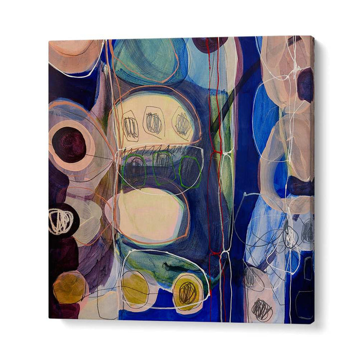 Vibrant LITTLE MONSTERS I, ABSTRACT PAINTINGS showcase fluid brush strokes, perfect for modern expressionist decor.