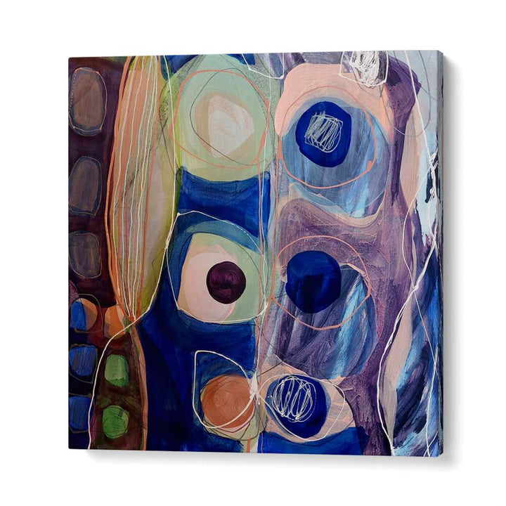 Bold and vibrant LITTLE MONSTERS II, ABSTRACT PAINTINGS, perfect for enhancing your home decor with artistic flair.