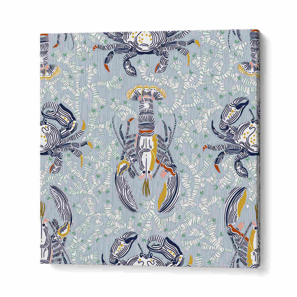 Vibrant LOBSTER AND CRAB COASTAL IV beach paintings showcasing coastal charm for your home decor.