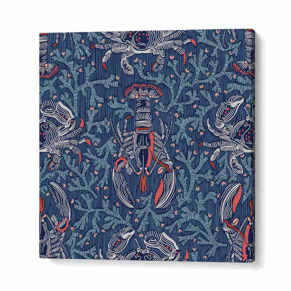 Vibrant LOBSTER AND CRAB NOSTALGIA I beach painting, perfect for adding coastal charm to your home decor.