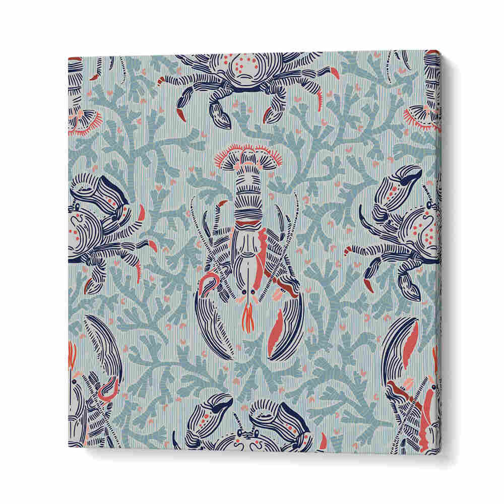 Bright and detailed LOBSTER AND CRAB COASTAL II, BEACH PAINTINGS, perfect for enhancing coastal home decor.