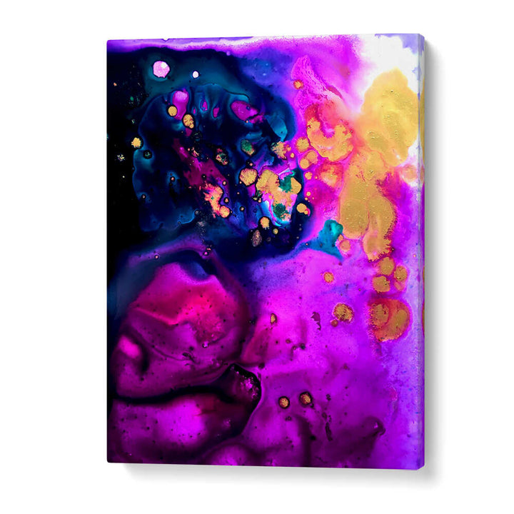 MAGENTA AND GOLD TOPOGRAPHY , ABSTRACT PAINTINGS