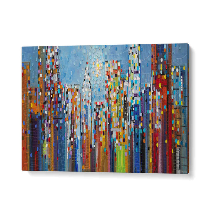 MANHATTAN SKYLINE , MODERN IMPRESSIONISM PAINTINGS