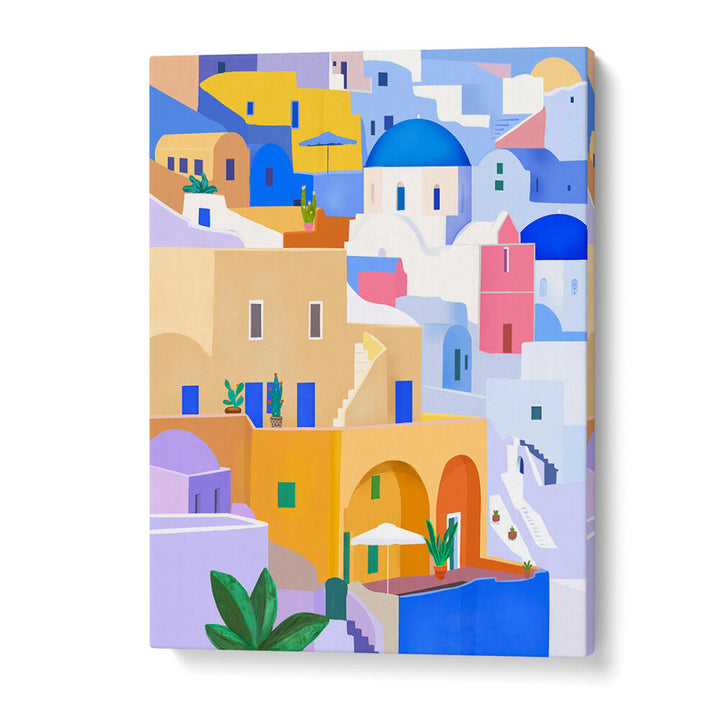 MEDITERRANEAN TOWNSCAPE , TRAVEL POSTERS
