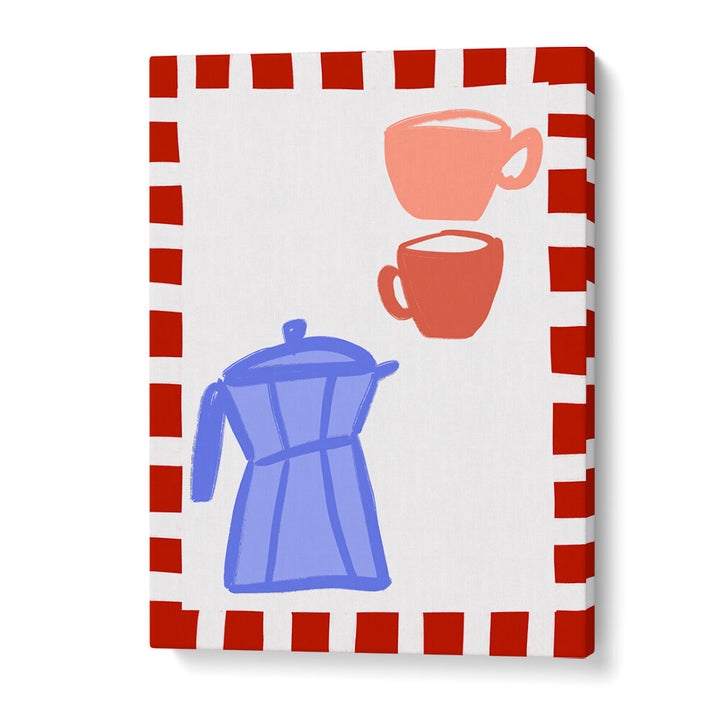 MINIMALIST BLUE COFFEE POT , KITCHEN POSTERS