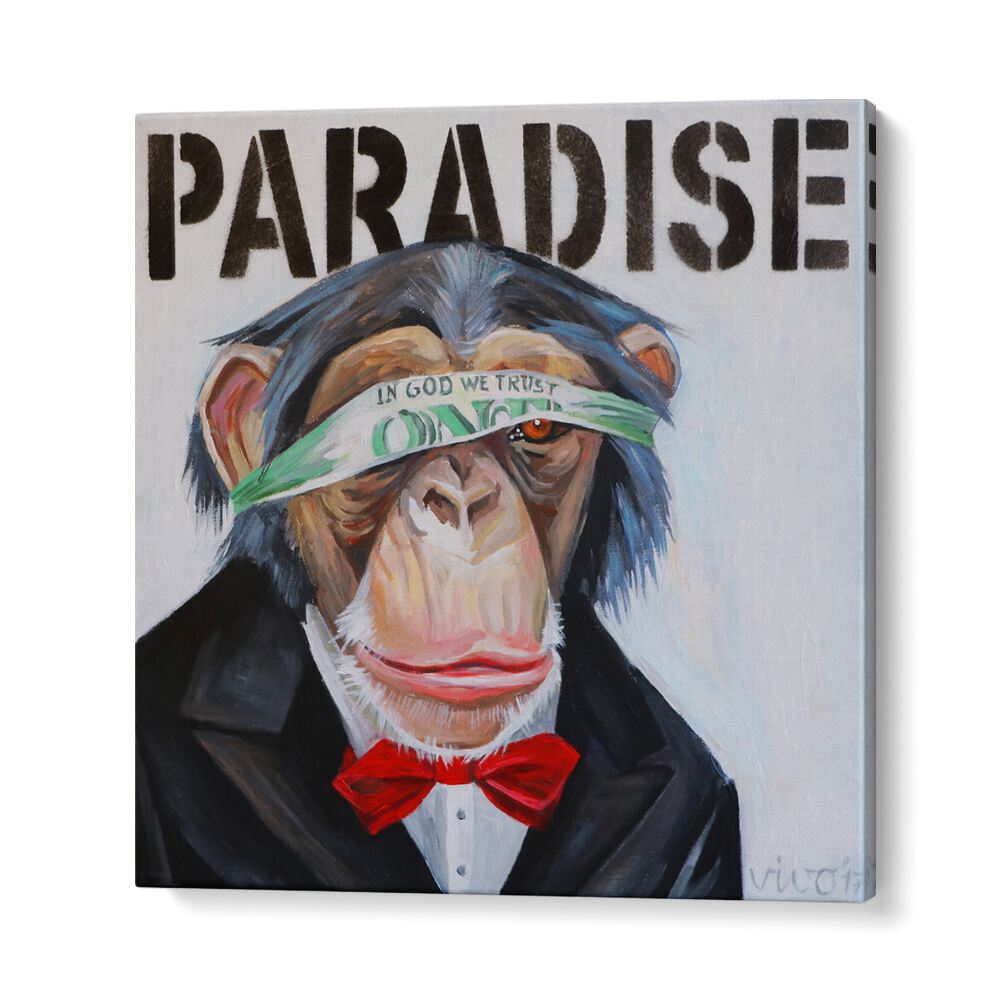 Stylish MONKEY BUSINESSMAN, COMIC POSTERS featuring a dapper monkey in a tuxedo, perfect for vibrant comic art lovers.