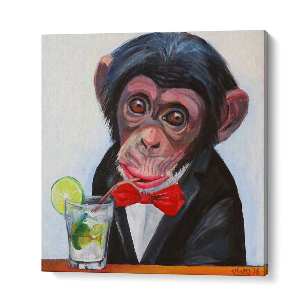 Playful MONKEY IN A TUXEDO, COMIC POSTERS elevate your decor with vibrant humor and abstract comic art style.