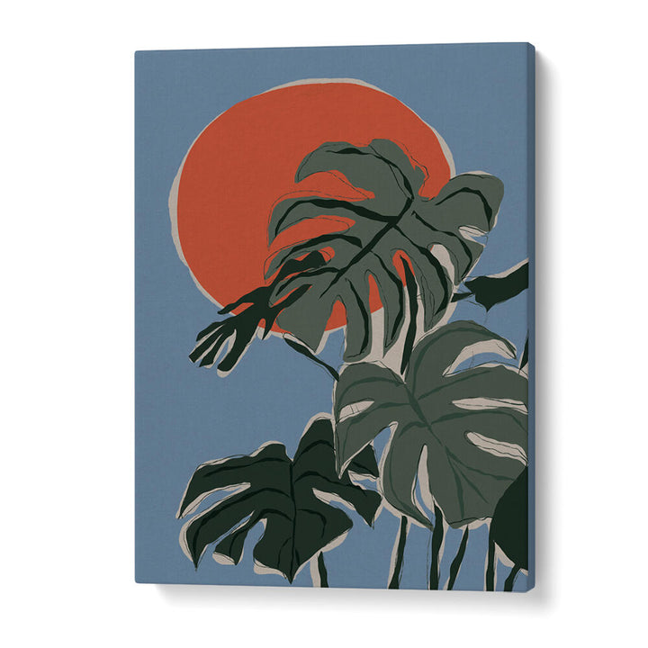 MONSTERA SUNSET , BOHO ART PAINTINGS