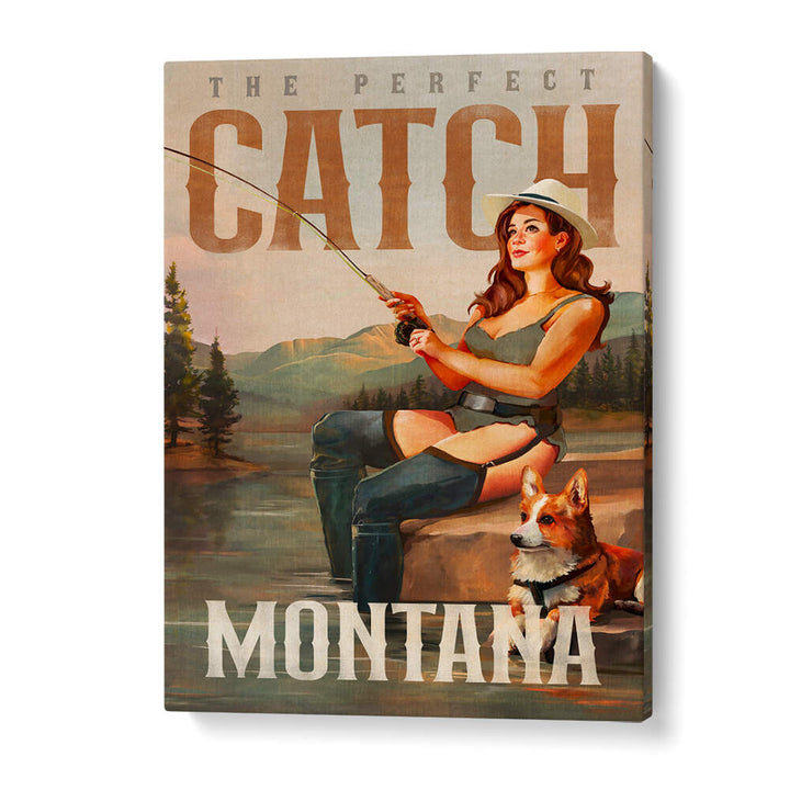 MONTANA SERENITY , VINTAGE TRAVEL POSTERS
