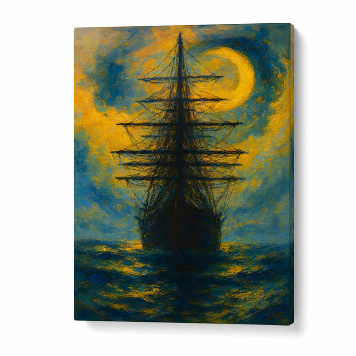 MOONLIT MAST , EXPRESSIONISM PAINTINGS