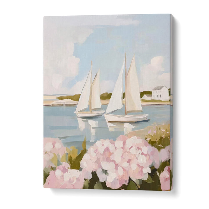 NANTUCKET SAILS , BEACH PAINTINGS