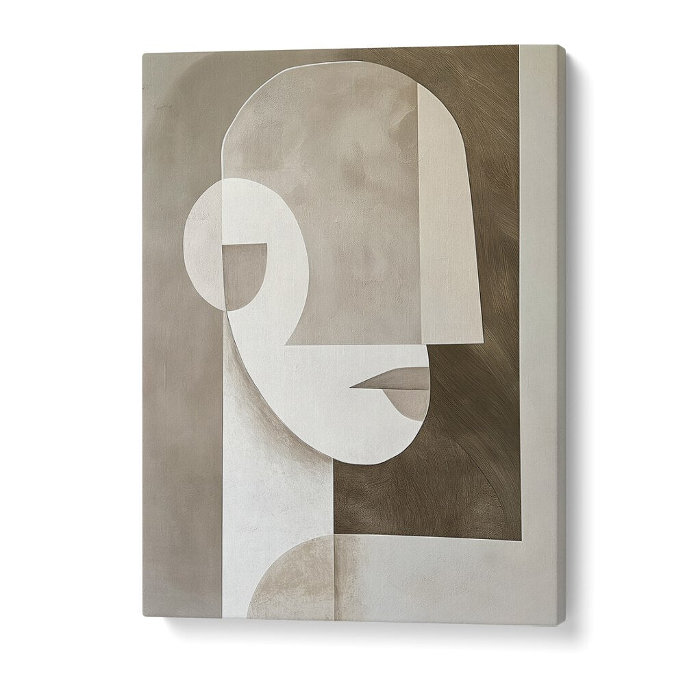 Stylish NEUTRAL PORTRAIT, PORTRAITS artwork featuring abstract figures, perfect for modern decor.