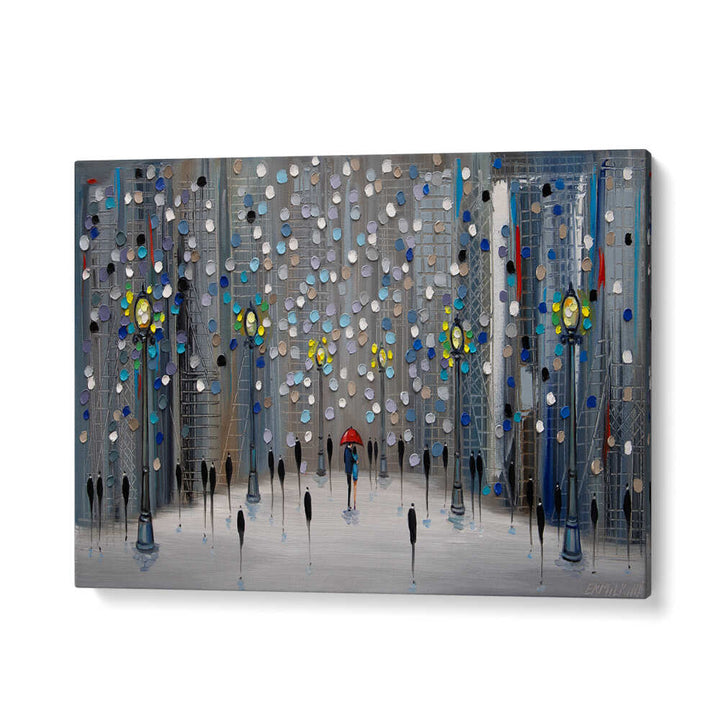 NIGHT CITY PARK , MODERN IMPRESSIONISM PAINTINGS