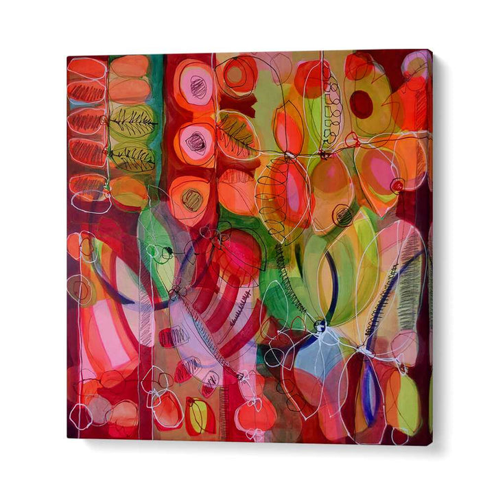 Vibrant colors and shapes in NOTHING LIKE SUMMER I, ABSTRACT PAINTINGS add a lively touch to any contemporary space.