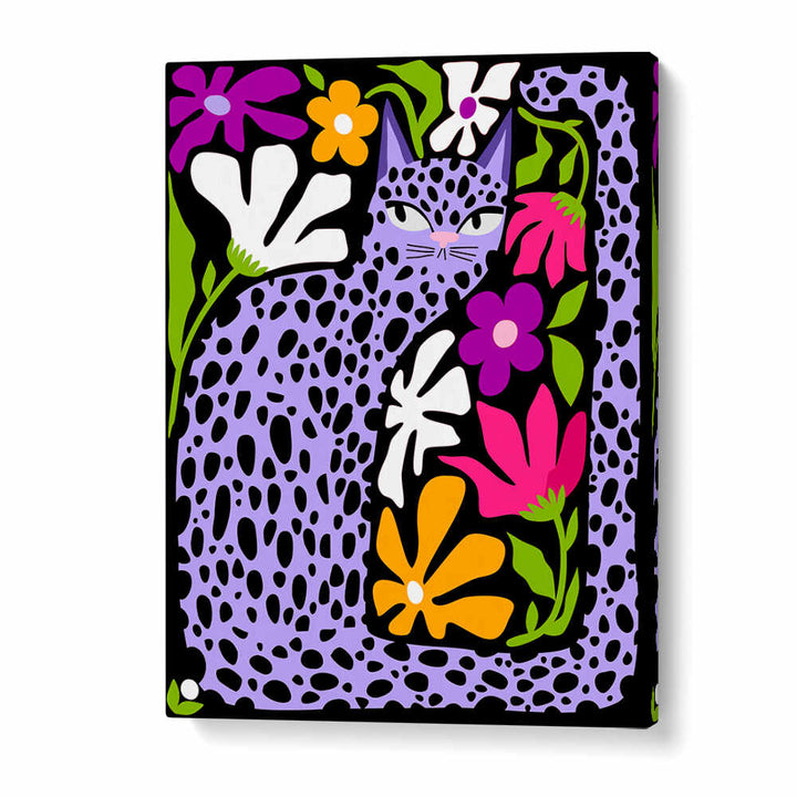 PURPLE CAT IN HIDING , FASHION POSTERS