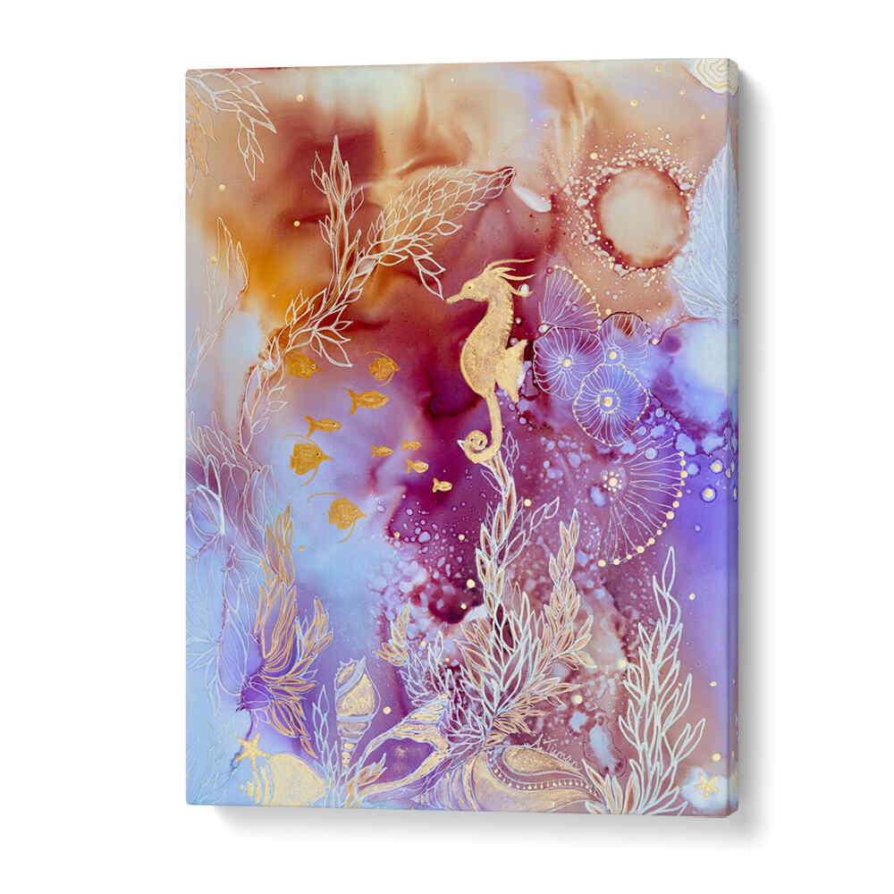 Vibrant ROSE QUARTZ REEF, BEACH PAINTINGS showcasing serene coastal beauty for a tranquil living space.