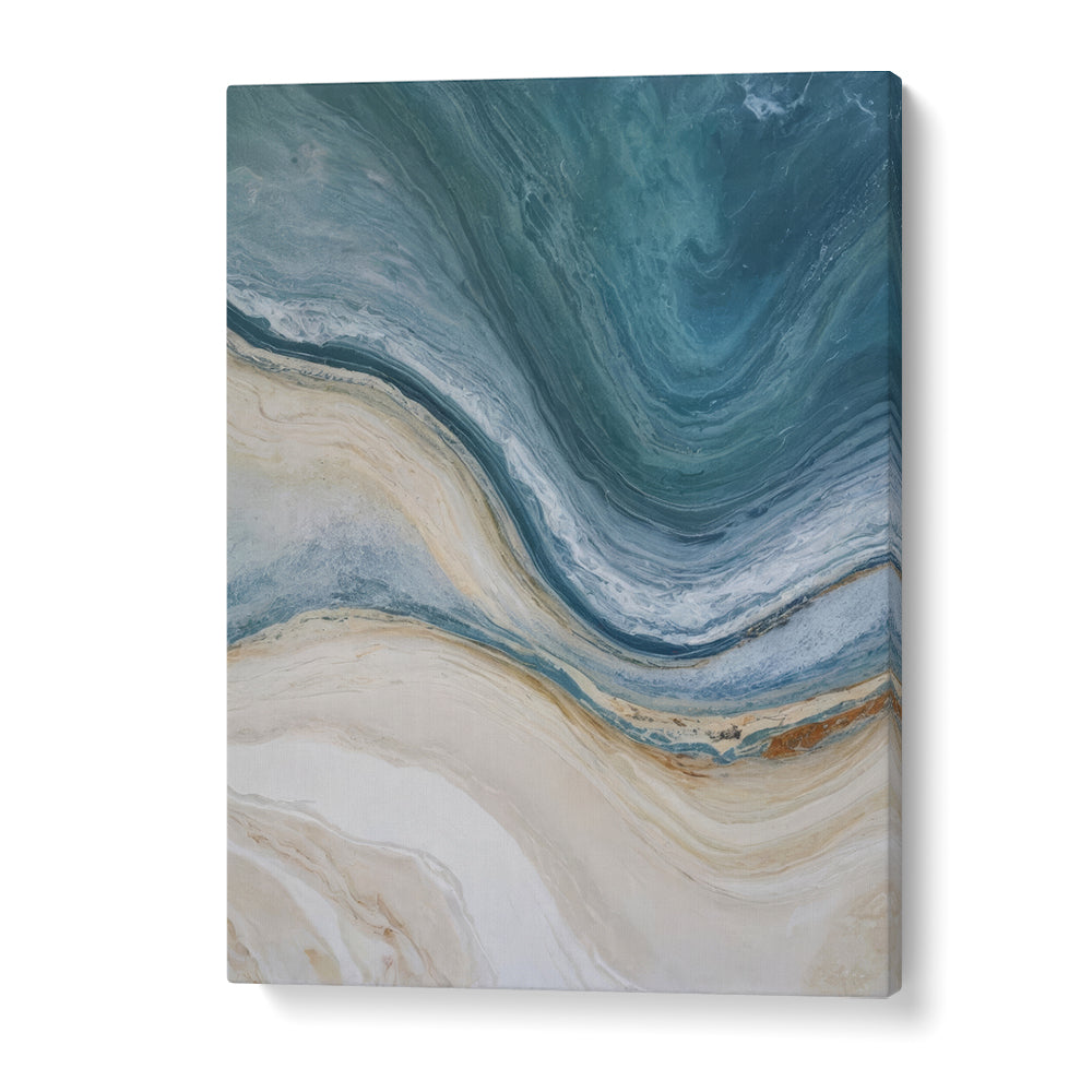 SANDY SHORES, ABSTRACT PAINTINGS capture coastal elegance, perfect for beach lovers and home decor enthusiasts.