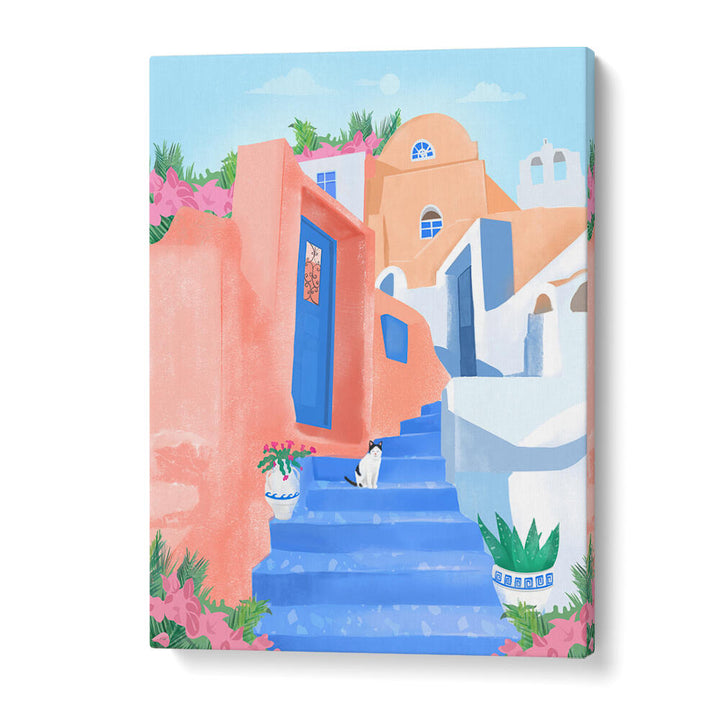 SANTORINI STREET , TRAVEL POSTERS