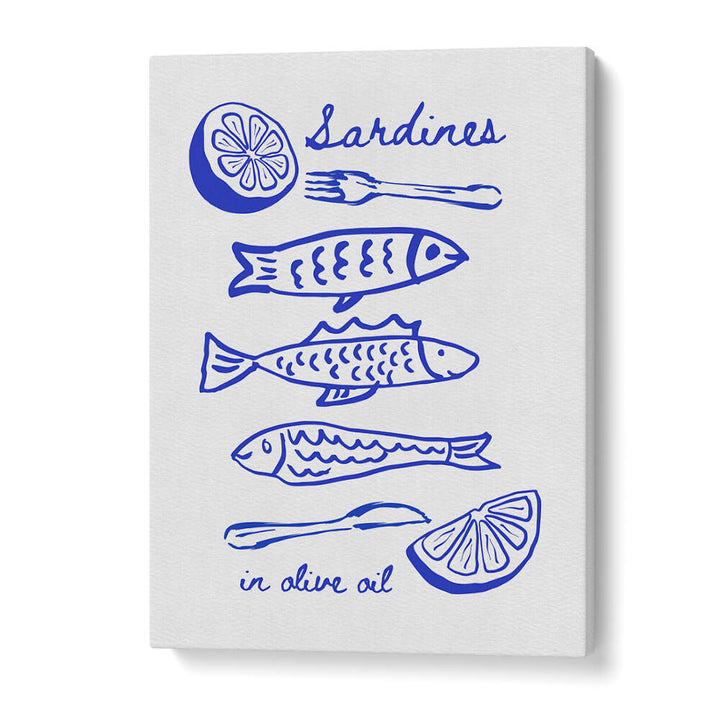 SARDINES IN OLIVE OIL BLUE , BAR & CAFE ART